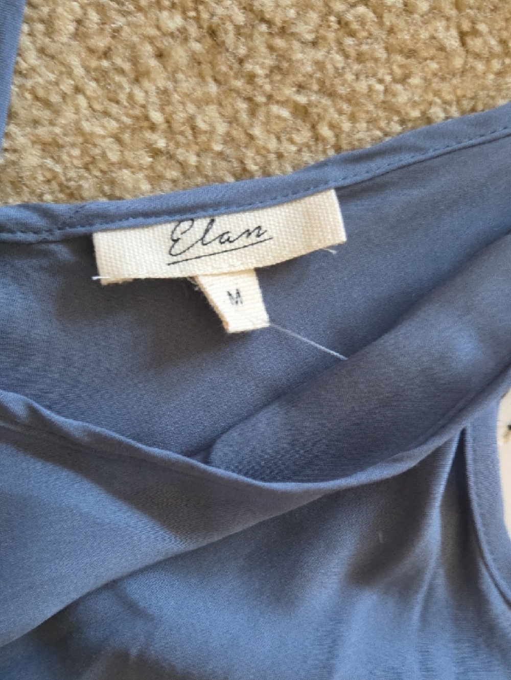 Elan Slate Blue Maxi Slip Dress with V-Neck Sz M NEW - Picture 9 of 11